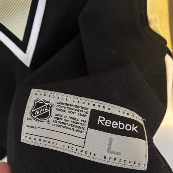 Reebok Sidney Crosby Pittsburgh Penguins NHL Hockey Jersey Size Large LG Black - Picture 3 of 4